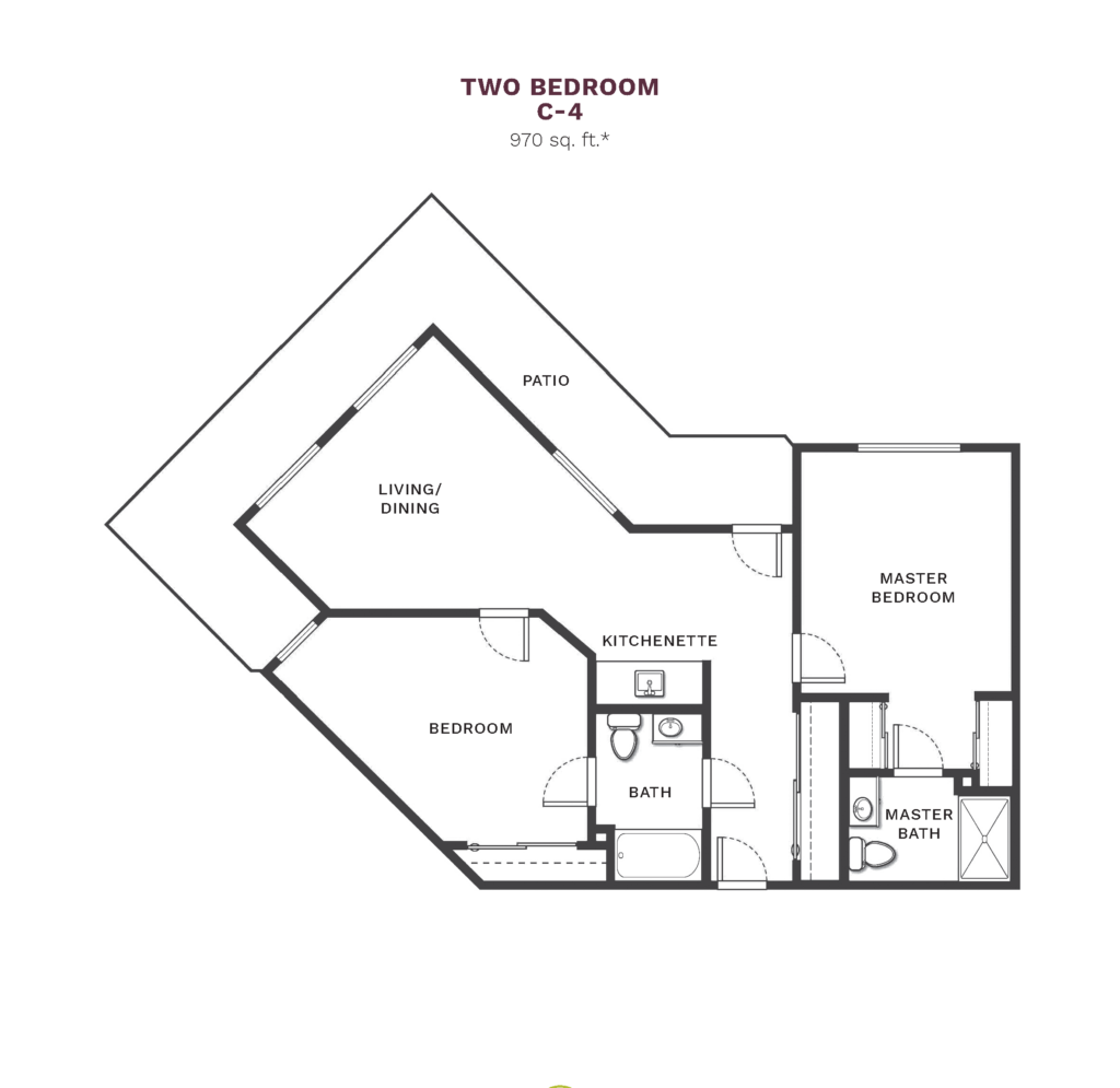 Independent Living Two Bedroom C-4 floor plan image.